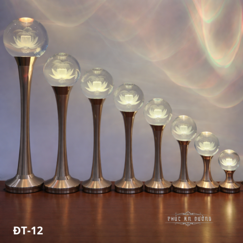 đèn thờ cầu pha lê hoa sen cao cấp