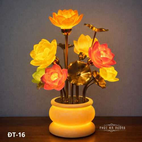 đèn thờ hoa sen 7 bông
