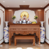 Không gian phòng thờ PT-16 gọn gàng, cân đối