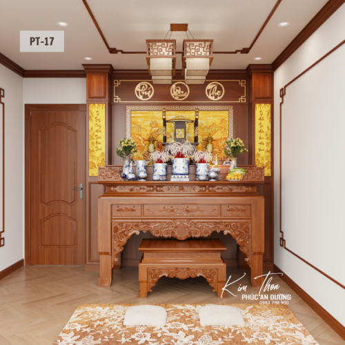 phòng thờ PT-17 phong cách truyền thống