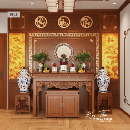 Phòng thờ PT-19 phong cách truyền thống